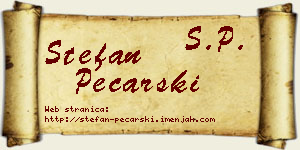 Stefan Pecarski vizit kartica